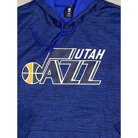 New Men's NBA Utah Jazz Hoodie Sweater Navy NBA Hooded Donovan Mitchell LG - Picture 5 of 9